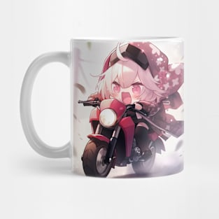 Chibi girl ride motorcycles Mug